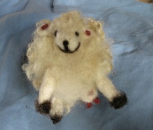 Needle felted ewe