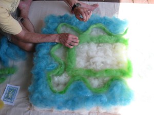 After the bottom layer is done, we begin to add colors.